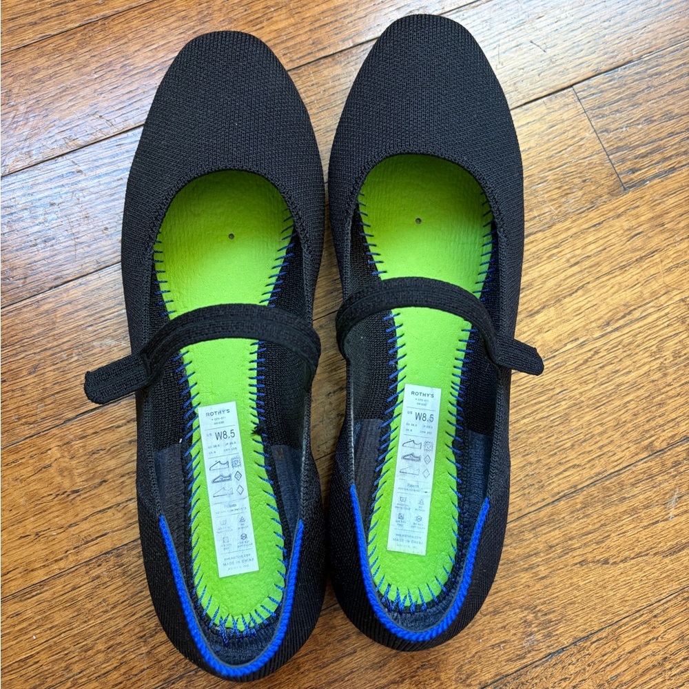 Black Rothy’s Square Toe Mary Janes - Picture 3 of 8